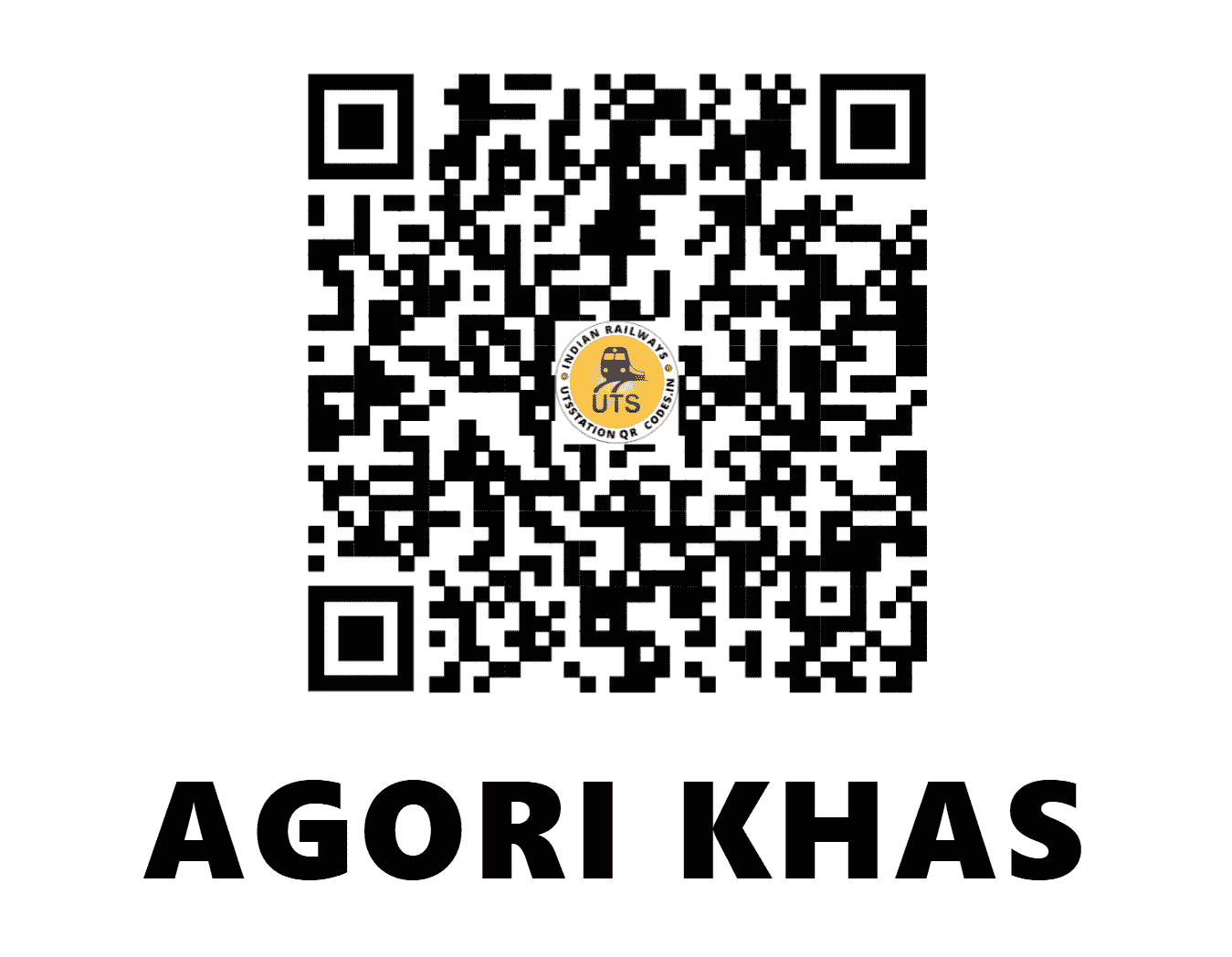 UTS QR Code for AGORI KHAS - AGY (NC - UTTAR PRADESH)